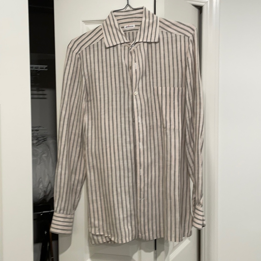 Kiton Large button down linen